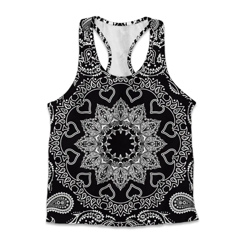 Printed Jersey Tank - Paisley Pattern sold by Flex Living