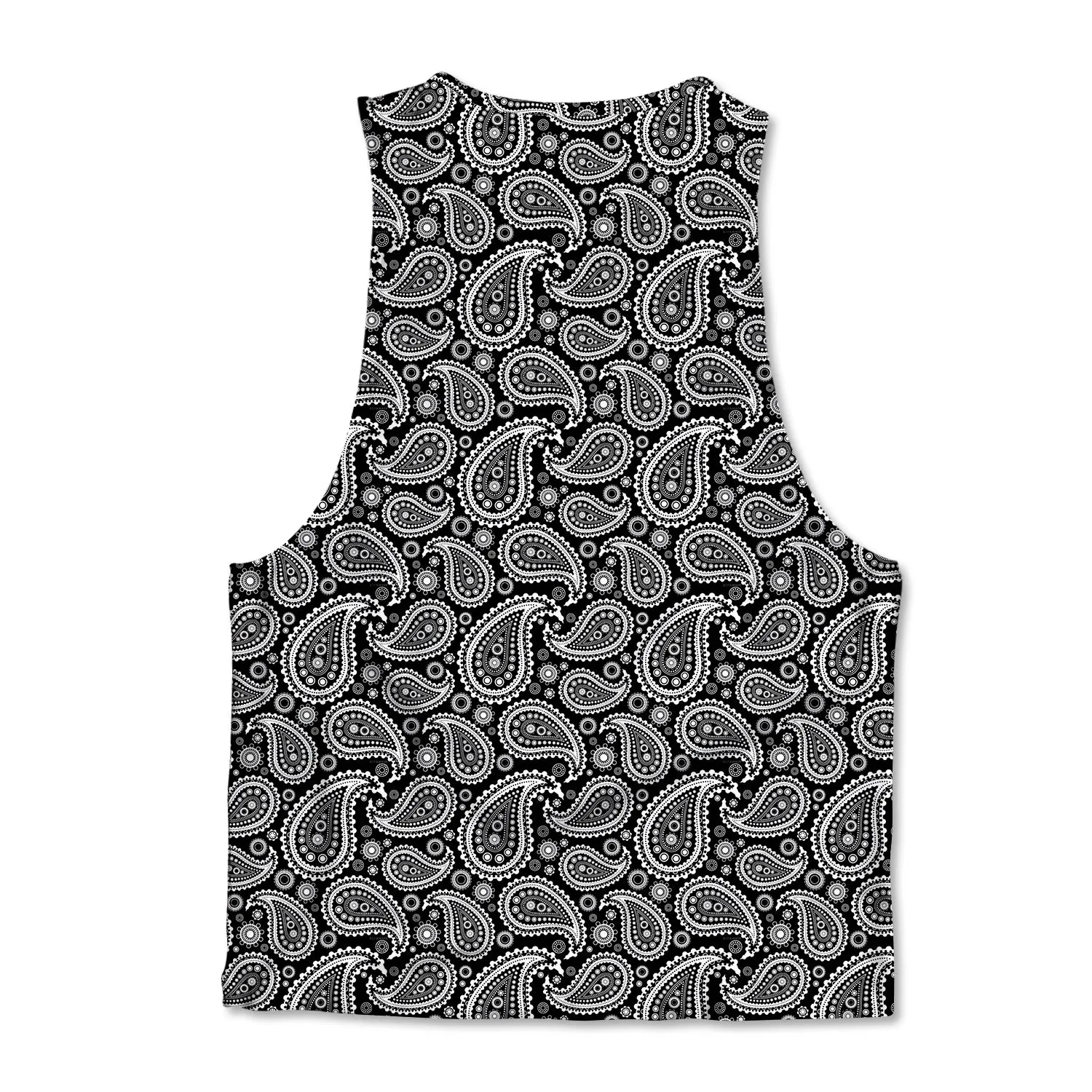 Printed Muscle Tank - Paisley B&W sold by Flex Living product image thumbnail 2