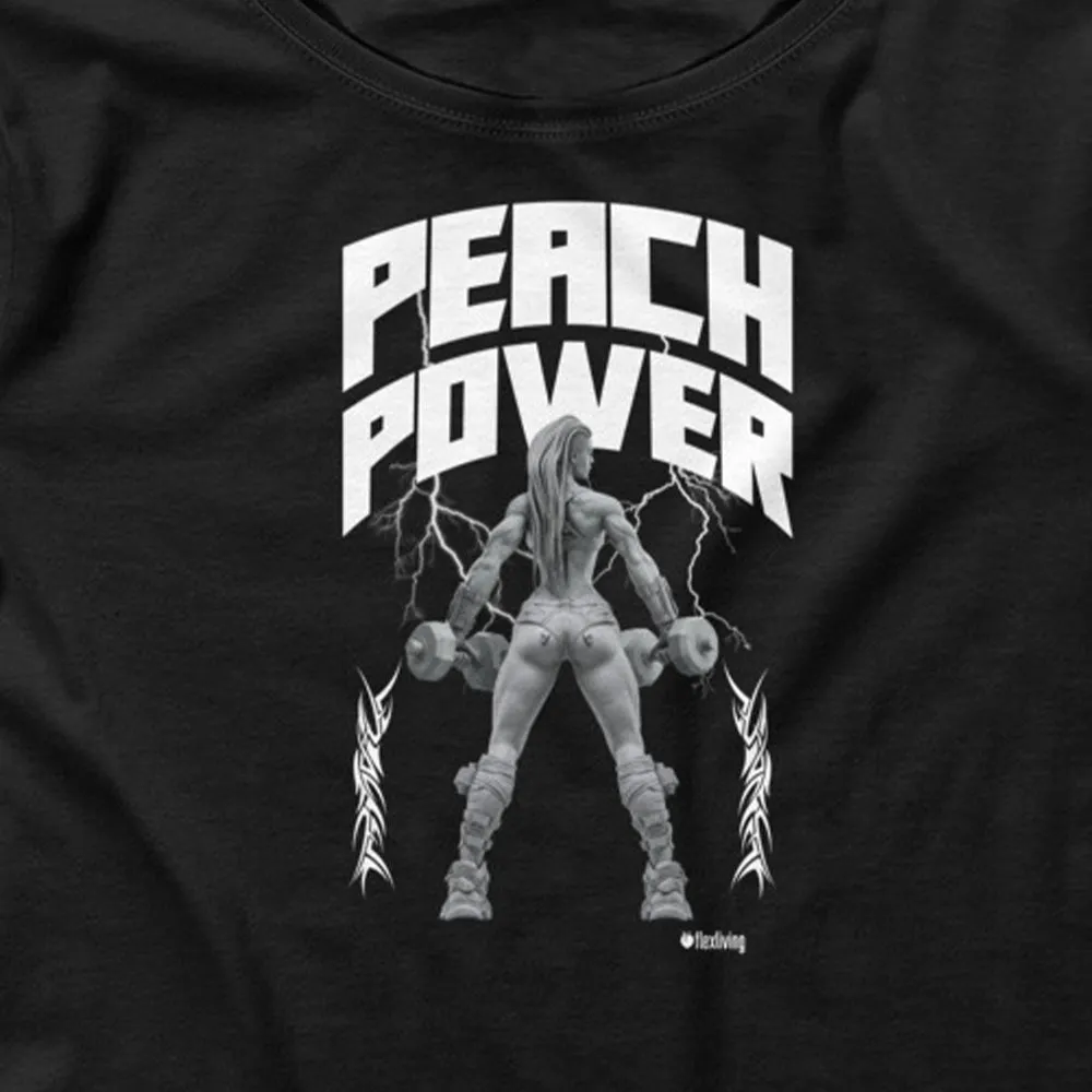 Peach Power Crop Tee sold by Flex Living product image thumbnail 2