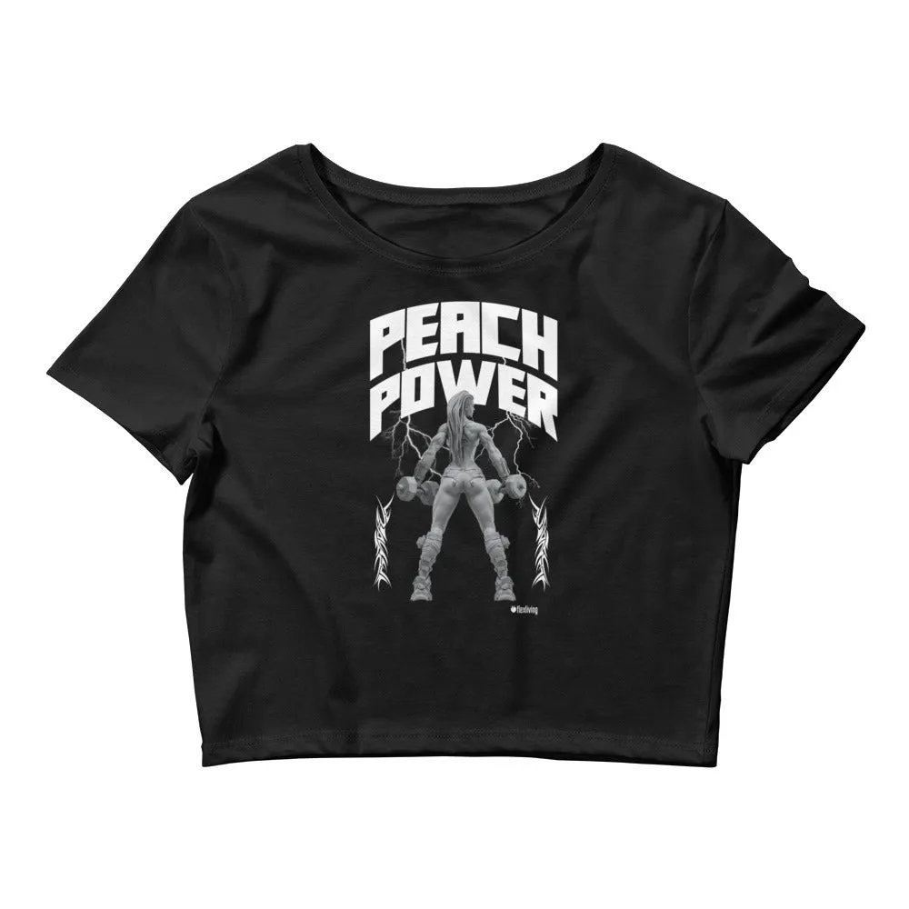 Peach Power Crop Tee sold by Flex Living