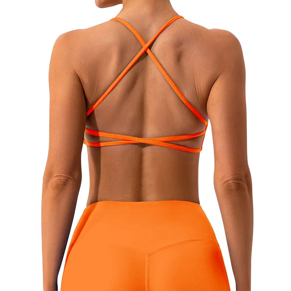 Active Cross Sports Bra - Orange sold by Flex Living product image thumbnail 2