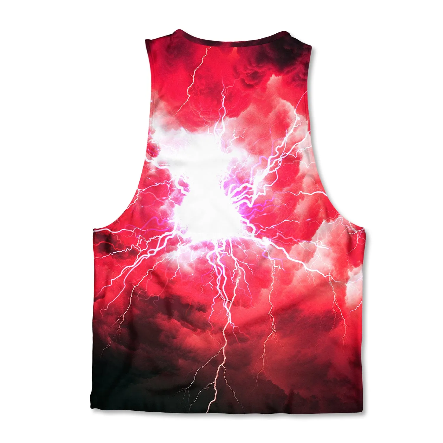 Printed Muscle Tank - Red Lightning sold by Flex Living product image thumbnail 2