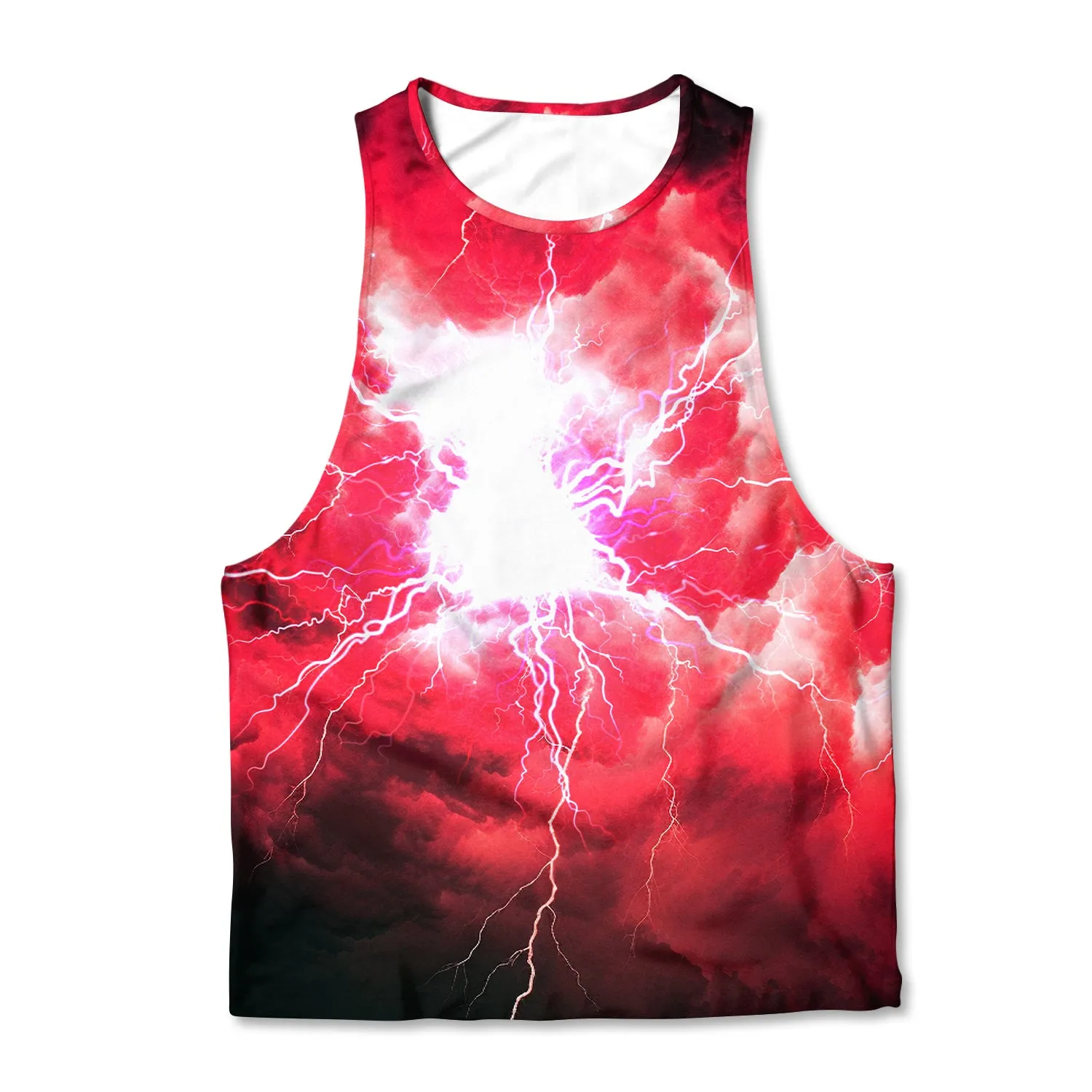 Printed Muscle Tank - Red Lightning sold by Flex Living