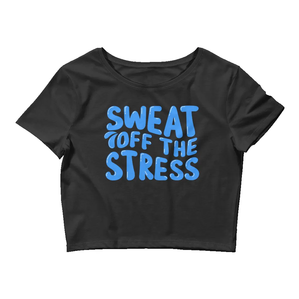 SWEAT OFF THE STRESS CROP TEE sold by Flex Living product image thumbnail 2