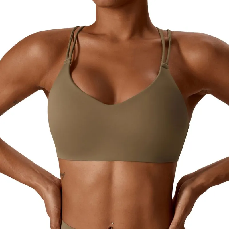 Strap Sports Bra -Brown sold by Flex Living