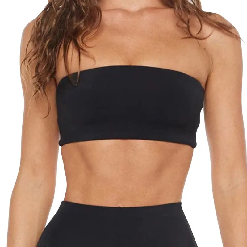 Classic Tube Sports Bra - Black sold by Flex Living