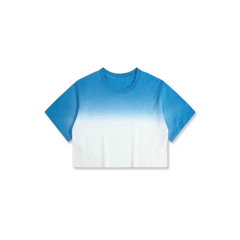 Easy High Crop Tee -  Ombré Blue (50% OFF!) sold by Flex Living