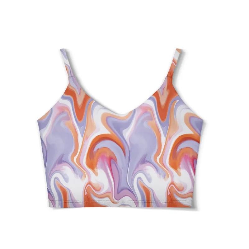 String V Crop Top - Groovy Aesthetic sold by Flex Living