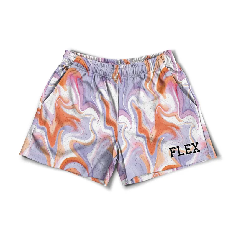 Mesh Flex Shorts 5" - Groovy Aesthetic sold by Flex Living