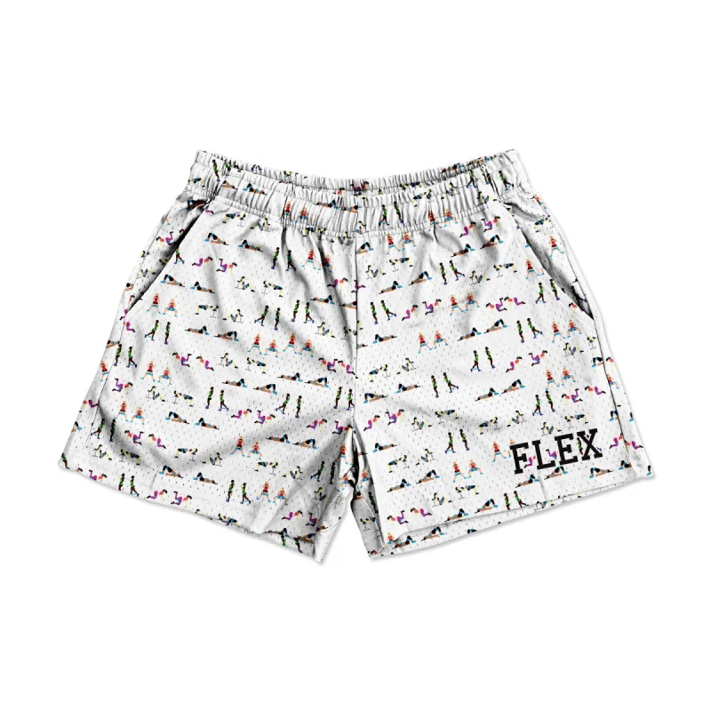 Mesh Flex Shorts 5" - 8bit Hip Thrust made by Flex Living