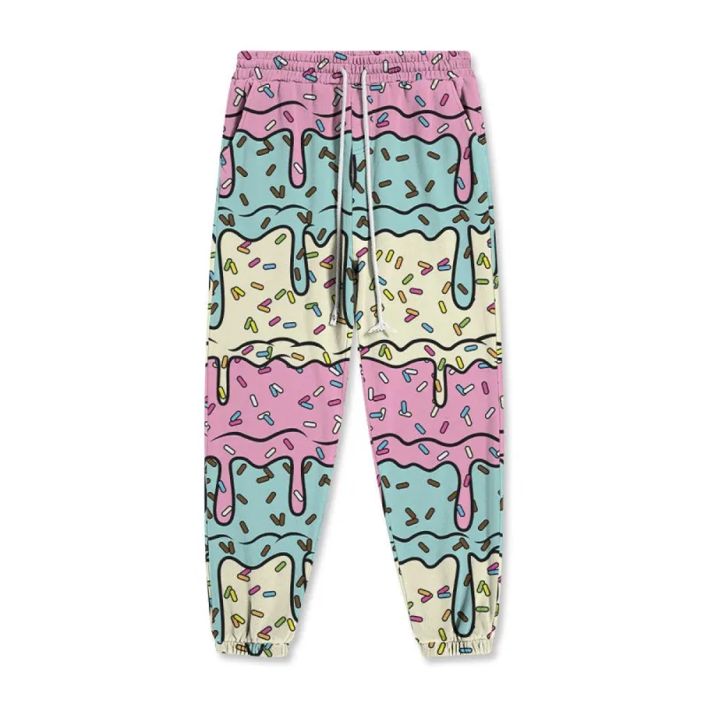 Terry Tech Sweatpants - Ice Cream Drip sold by Flex Living