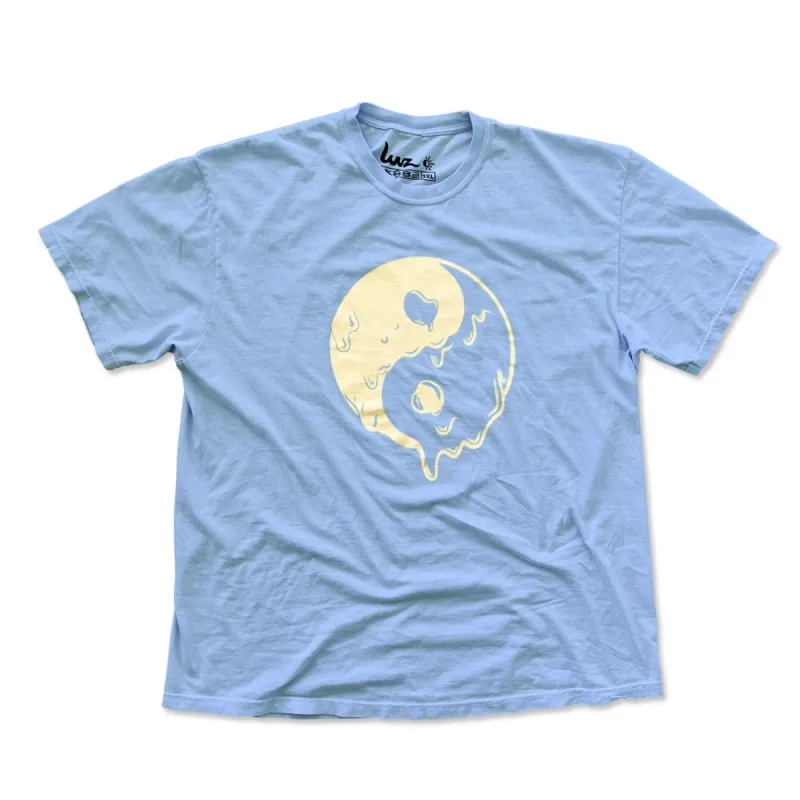 Unisex Oversized Tee - Yin Yang Drip - Blue sold by Flex Living