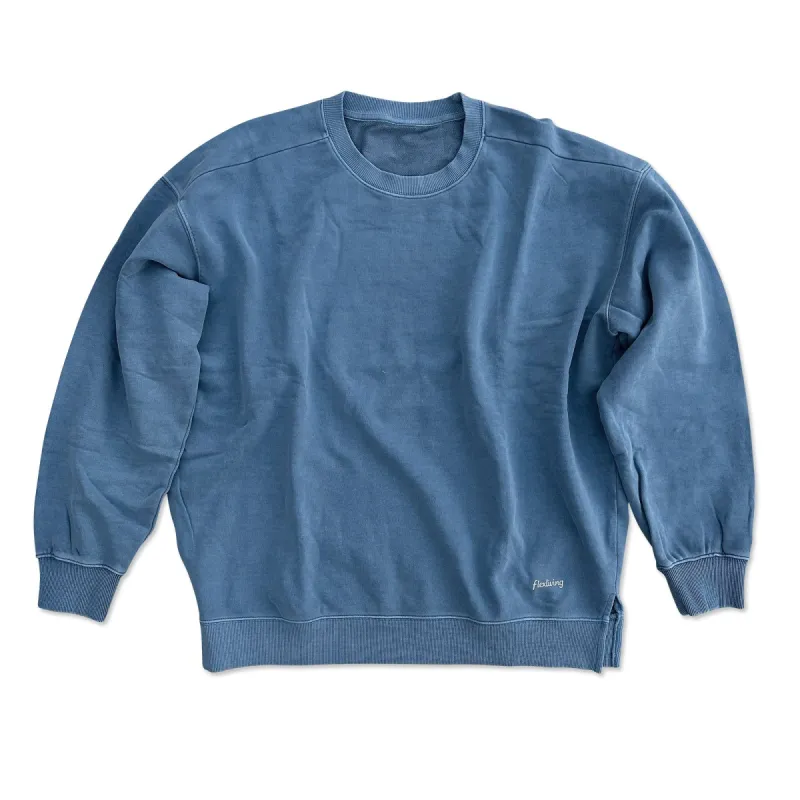Retro Washed Terry Crewneck - Blue sold by Flex Living