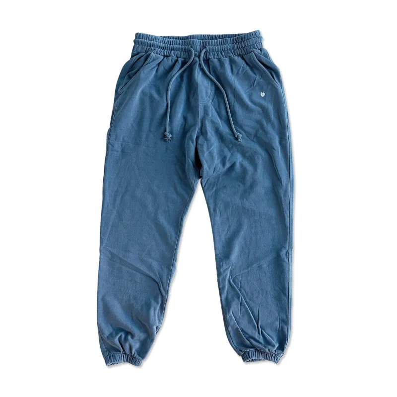 Retro Washed Terry Sweatpants - Blue sold by Flex Living