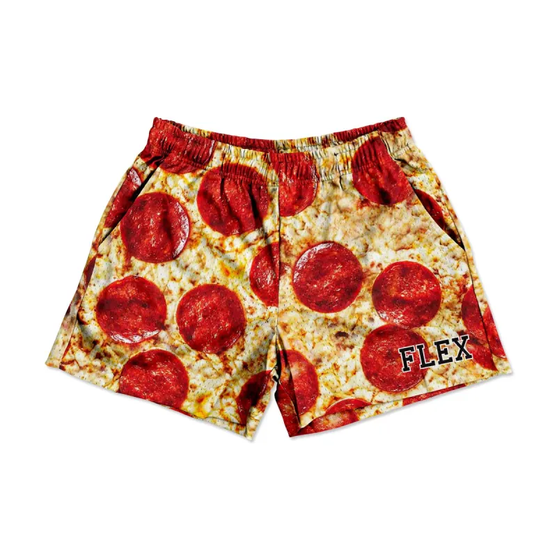 Mesh Flex Shorts 5" - Pizza sold by Flex Living