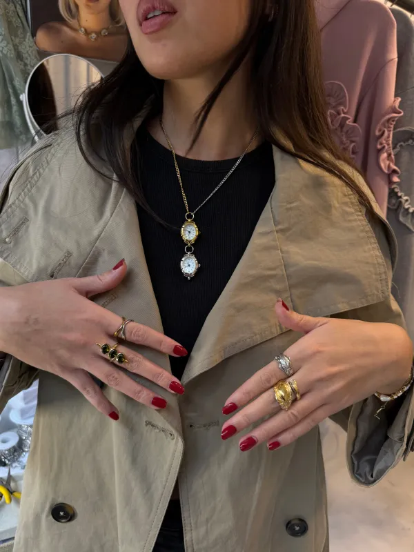 Mixed Metal Silver Gold Necklace made by Sage & Saber