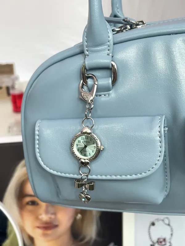 Blue Silver Gem Bag Charm sold by Sage & Saber