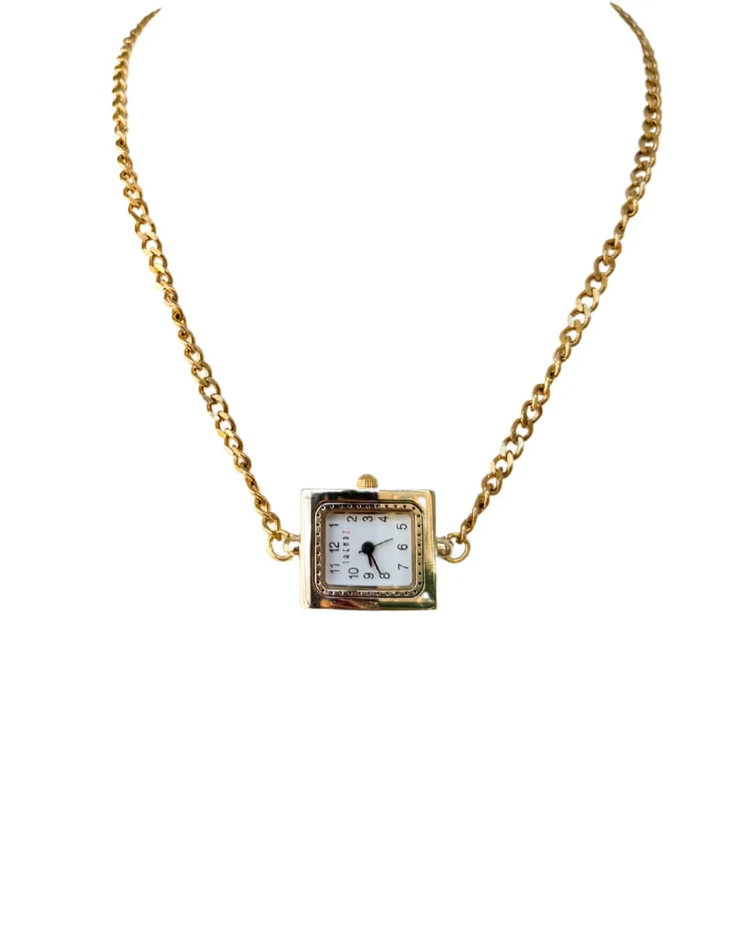 Single Gold Rectangle Watch Necklace sold by Sage & Saber product image thumbnail 2