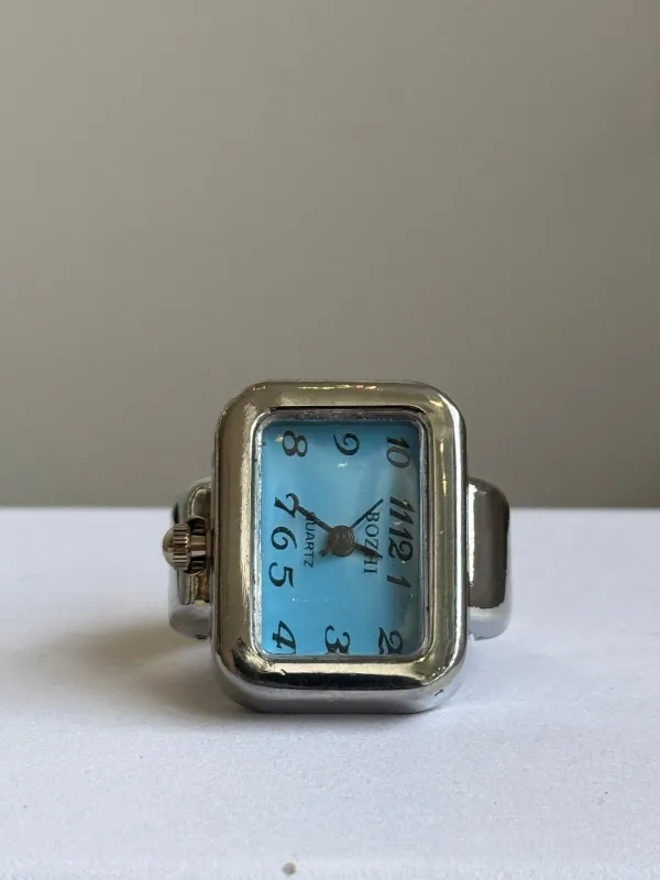 Silver Rectangle Watch Ring sold by Sage & Saber