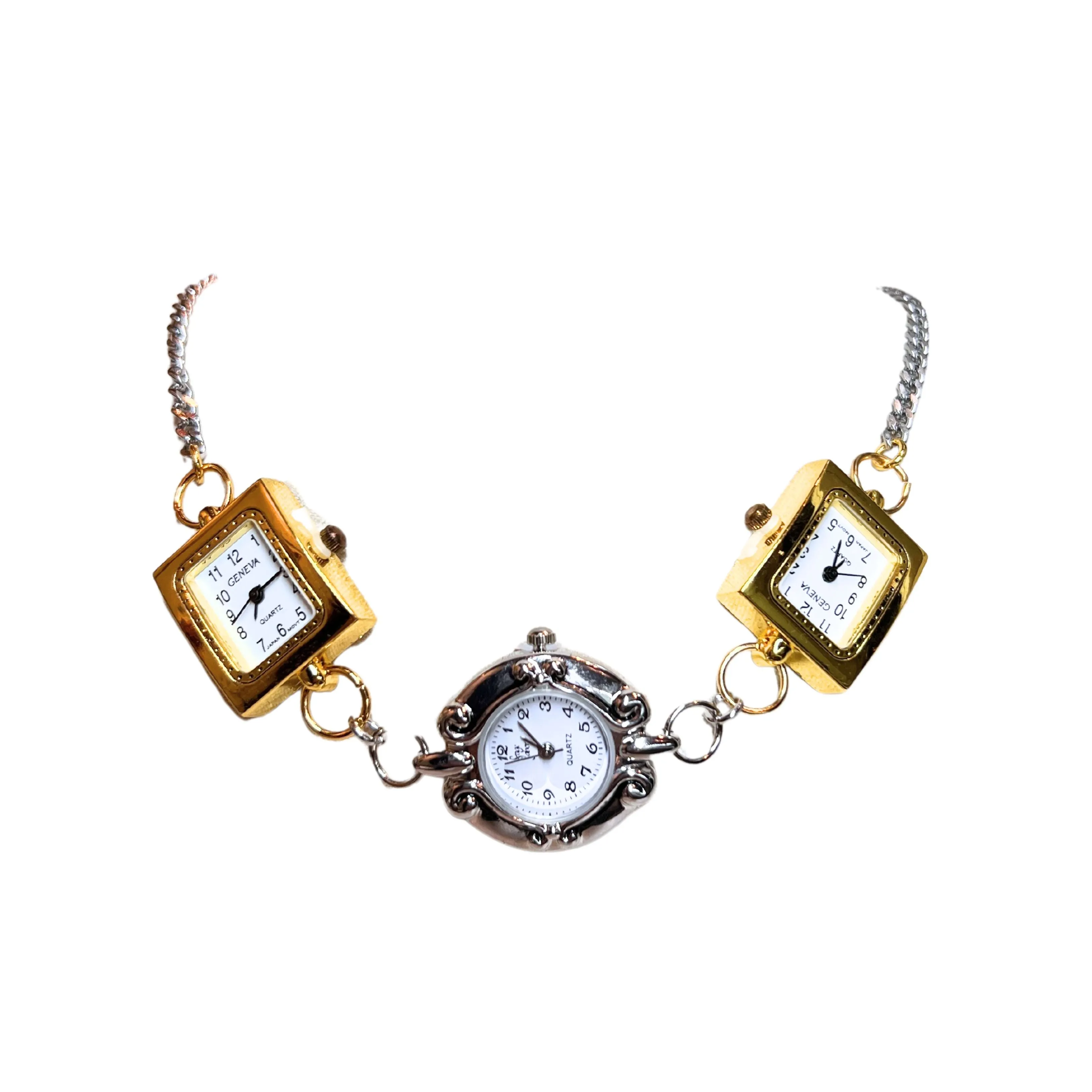 Mixed Metals Gold & Silver Watch Necklace sold by Sage & Saber