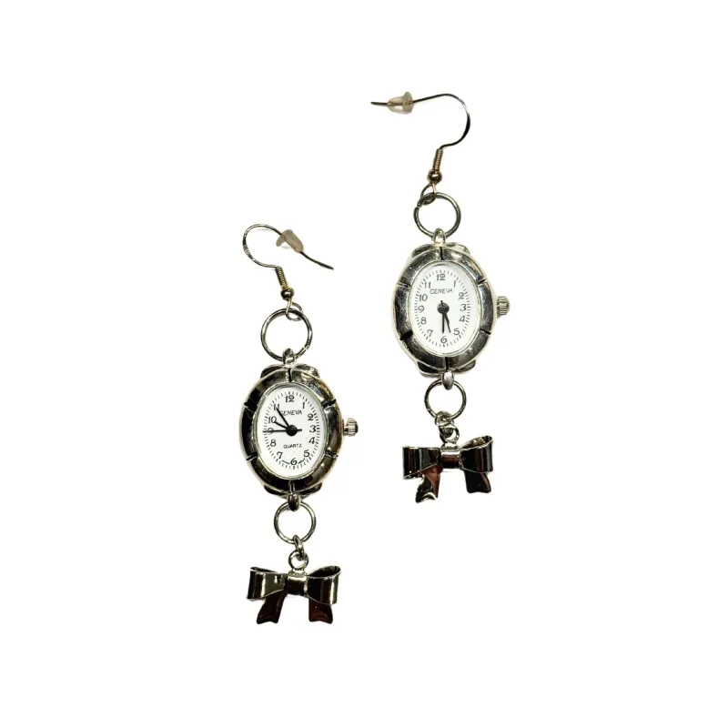 Silver Watch Drop Earrings sold by Sage & Saber