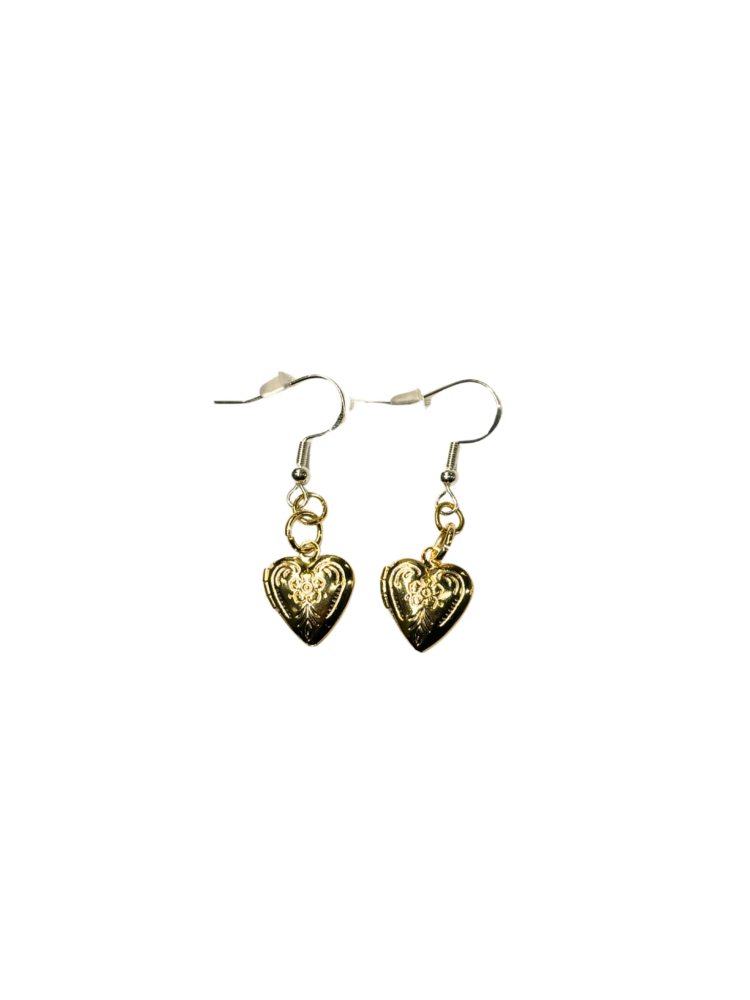 Gold Heart Locket Earrings sold by Sage & Saber