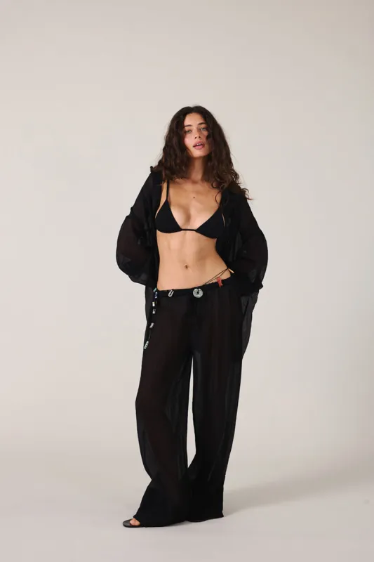 SIENNA SHIRT - BLACK sold by Elce Swim