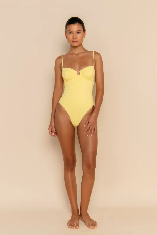 ESCAPE UNDERWIRE ONE PIECE - LEMON sold by Elce Swim