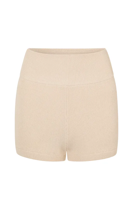 SOL KNIT SHORT - MILK made by Elce Swim