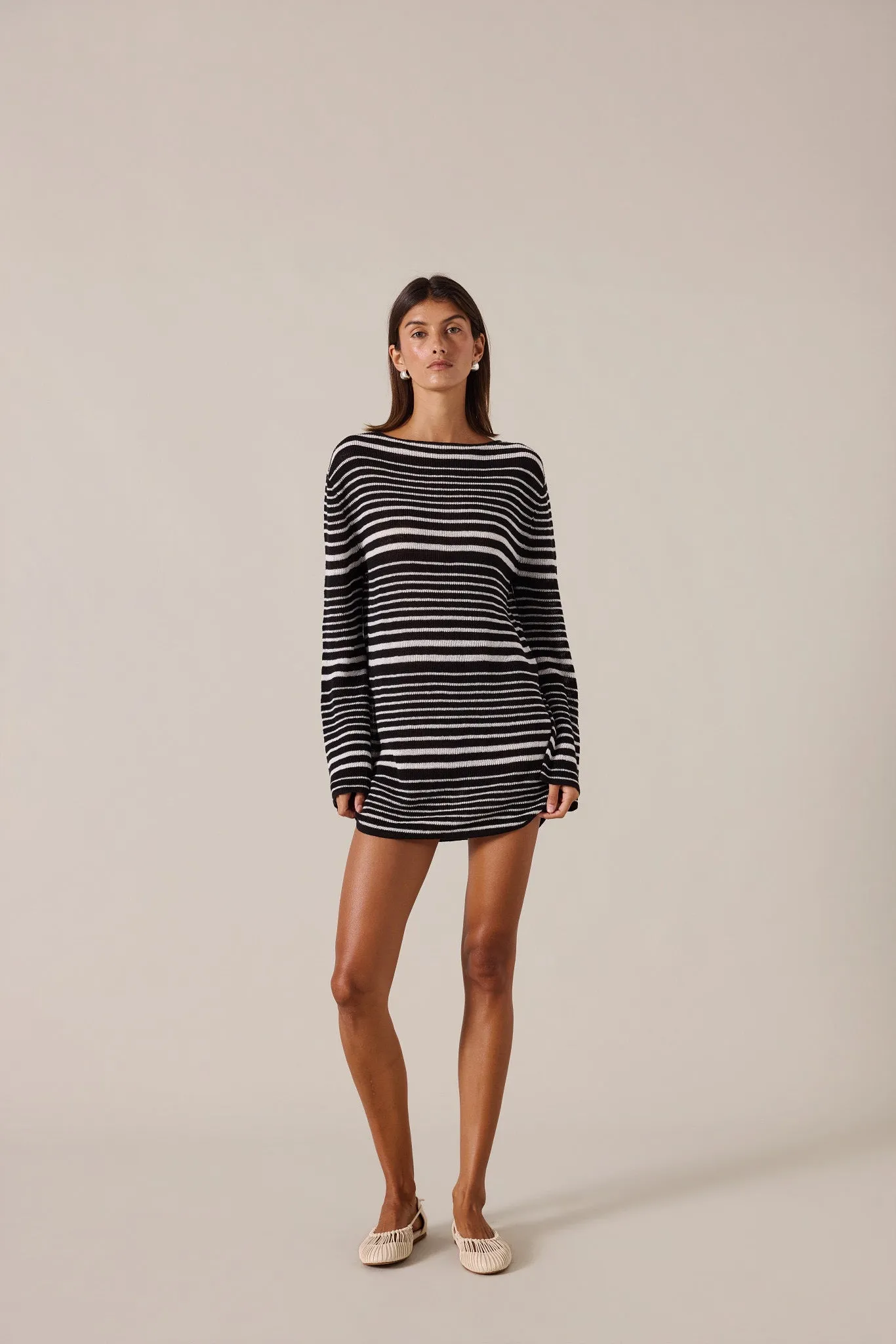 AURA MINI DRESS - MONOCHROME sold by Elce Swim product image thumbnail 3