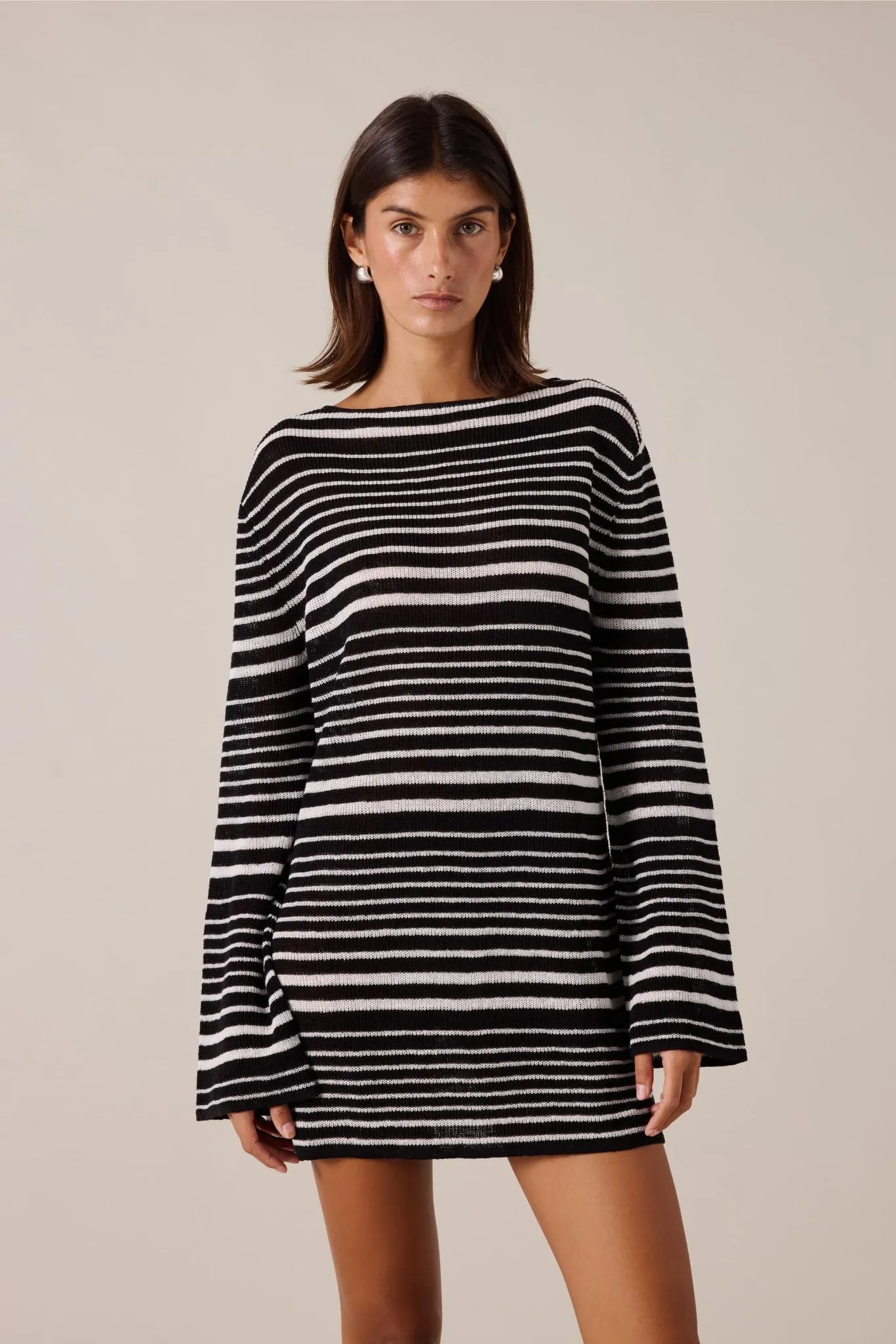 AURA MINI DRESS - MONOCHROME sold by Elce Swim product image thumbnail 4