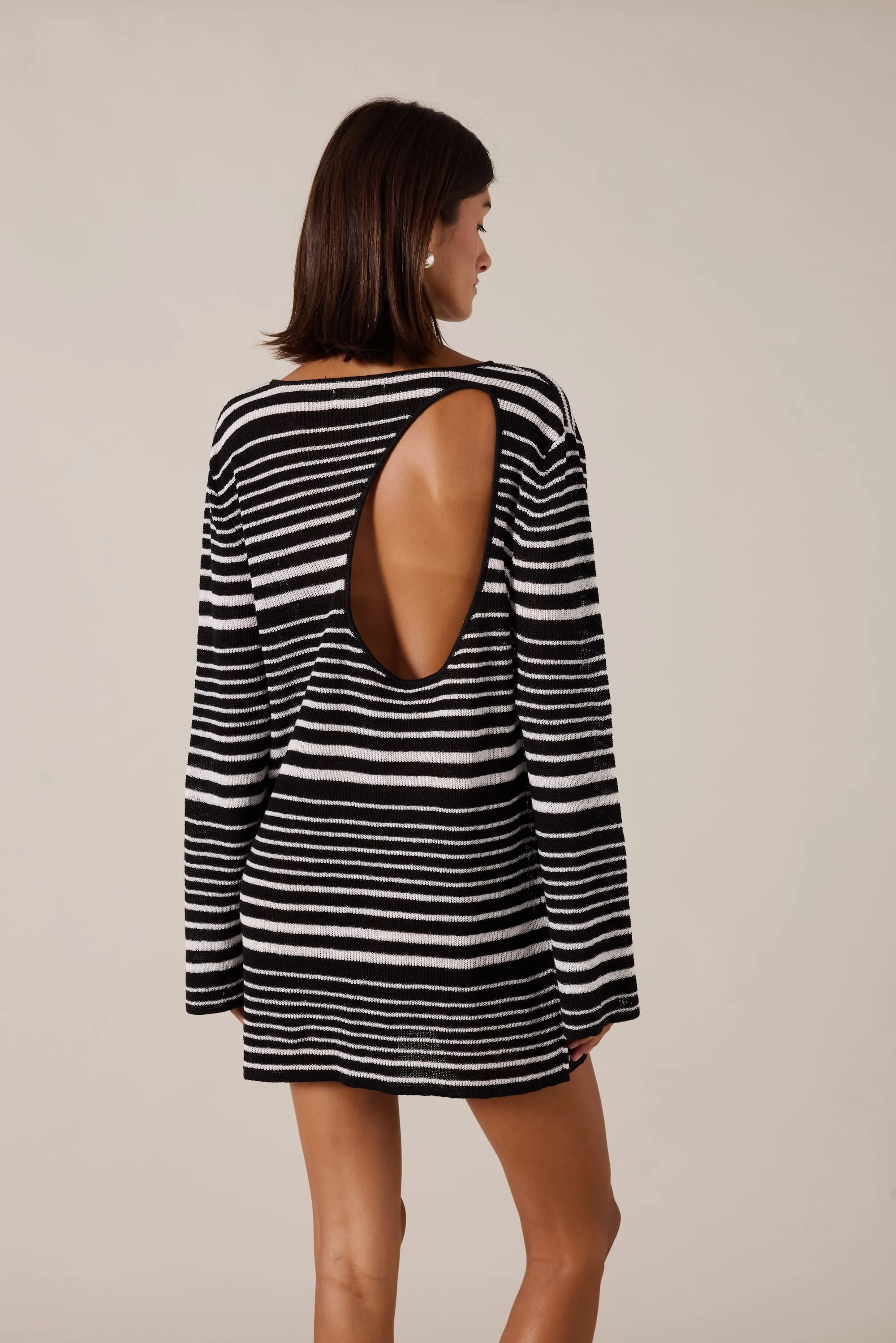 AURA MINI DRESS - MONOCHROME sold by Elce Swim product image thumbnail 2