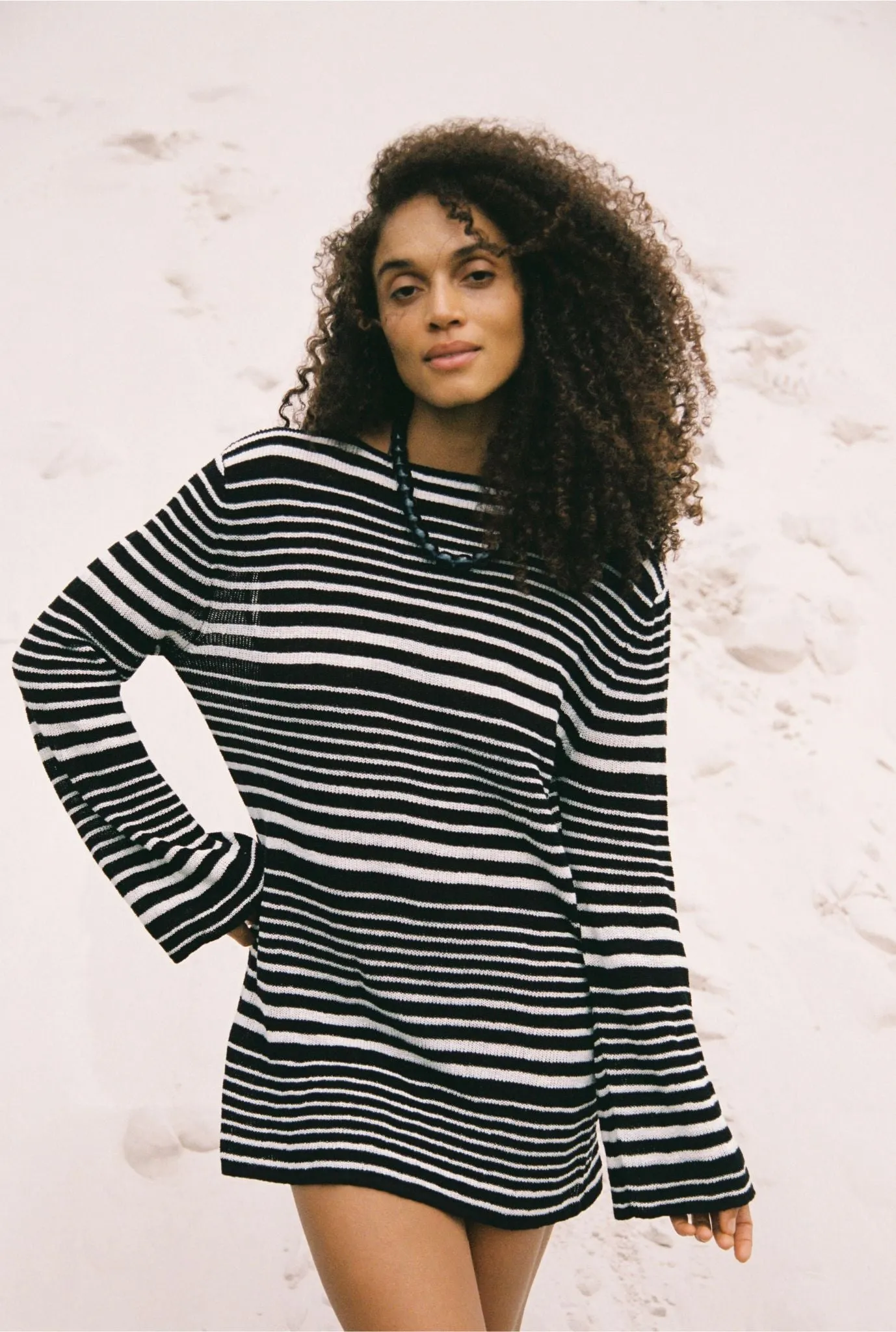 AURA MINI DRESS - MONOCHROME sold by Elce Swim product image thumbnail 5