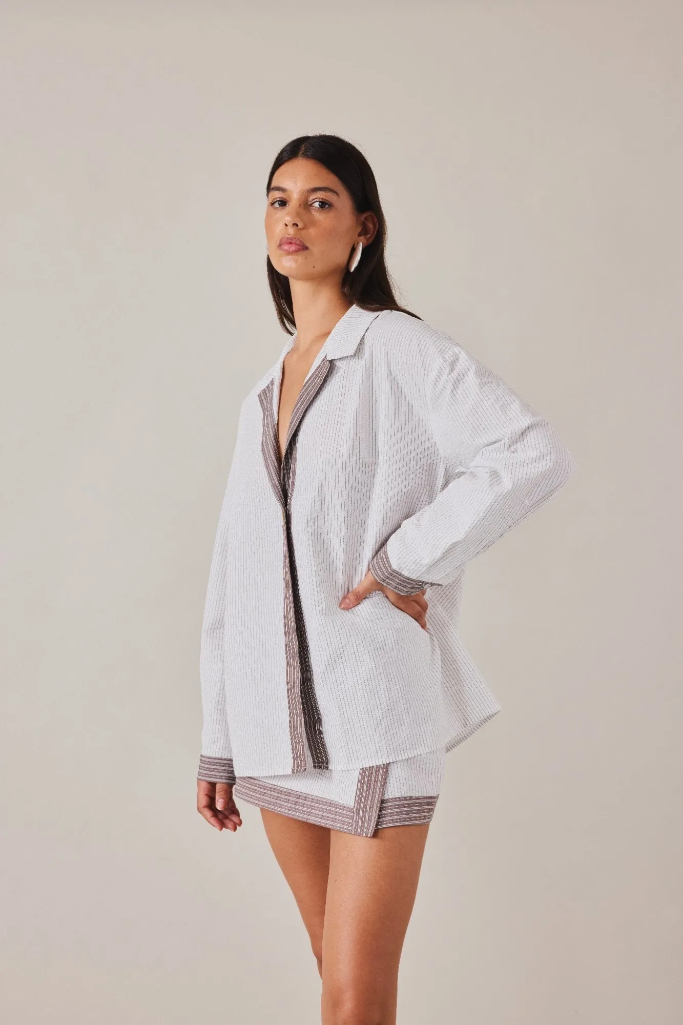 MAE SHIRT - SLATE STRIPE sold by Elce Swim product image thumbnail 5