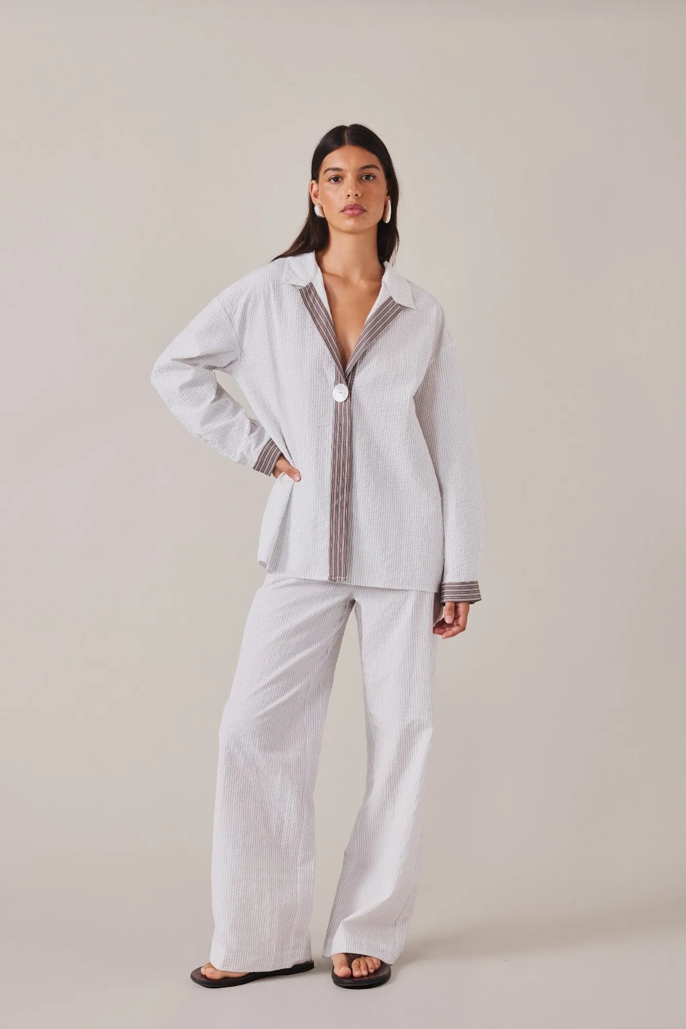 MAE SHIRT - SLATE STRIPE sold by Elce Swim product image thumbnail 4