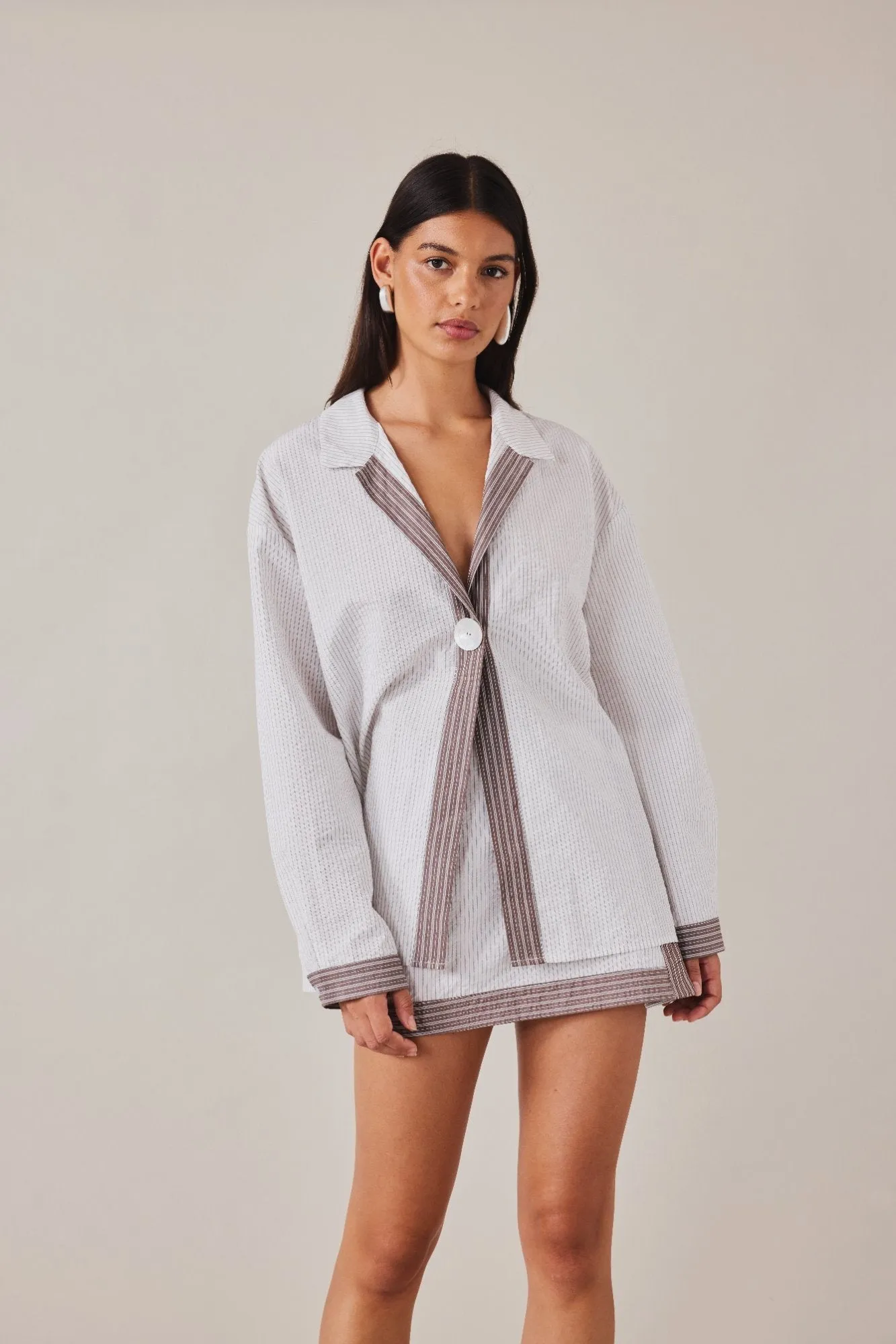 MAE SHIRT - SLATE STRIPE sold by Elce Swim product image thumbnail 3