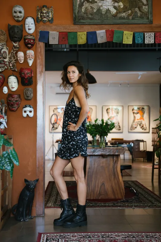 Tattoo Short Dress sold by Country Textile