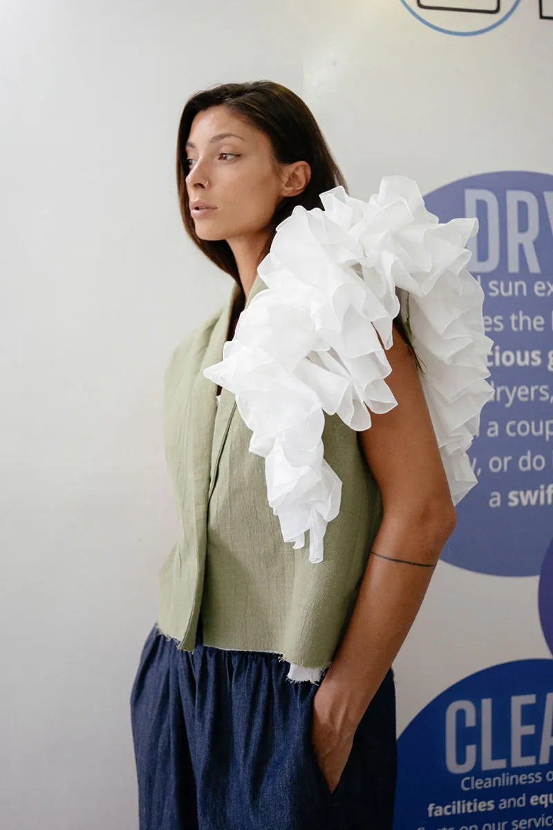 Ruffle Shoulder Vest sold by Country Textile product image thumbnail 5