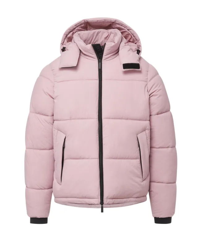 Hooded Puffer - Mauve Shadows sold by The Very Warm