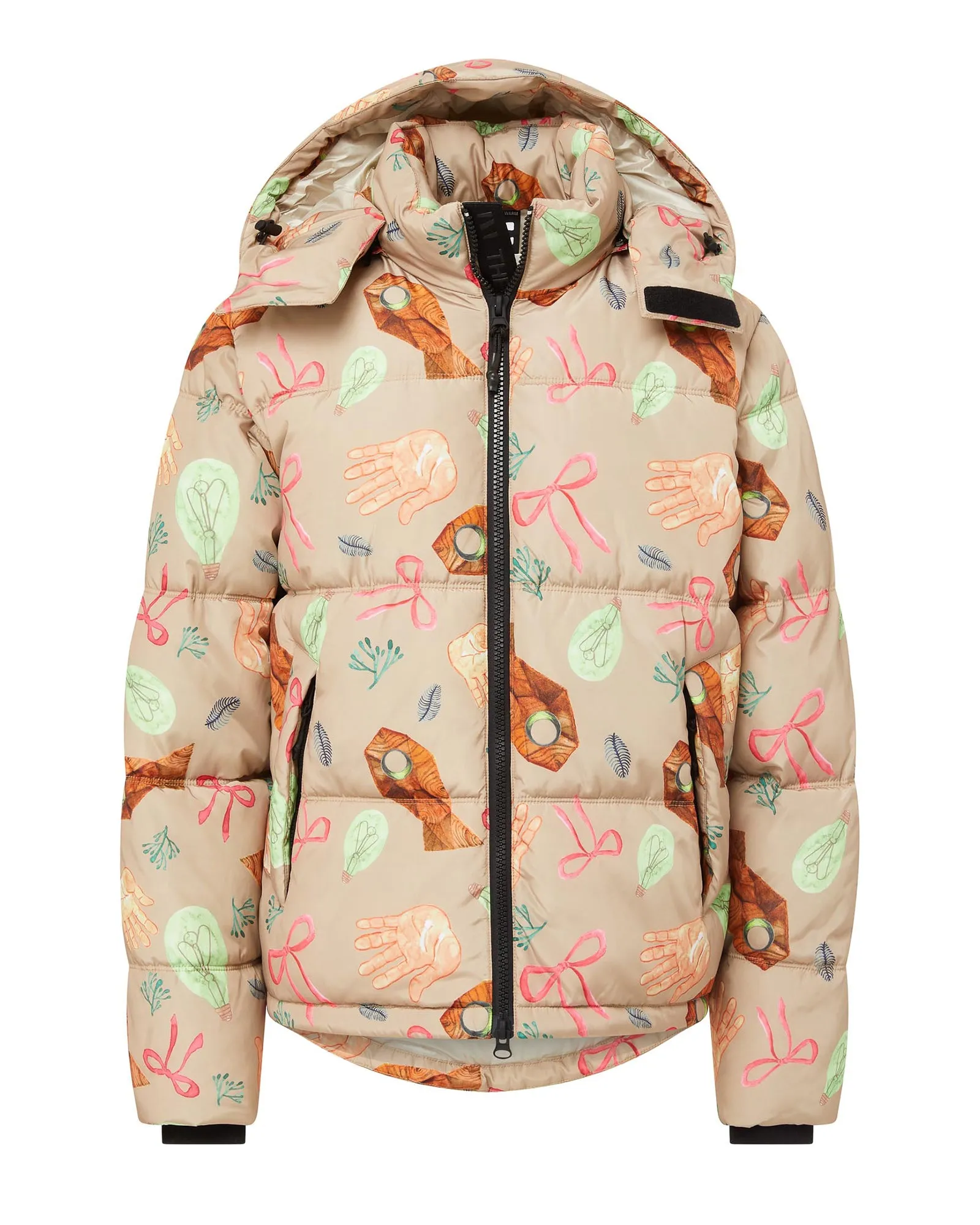 Hooded Puffer - Squid Taupe sold by The Very Warm