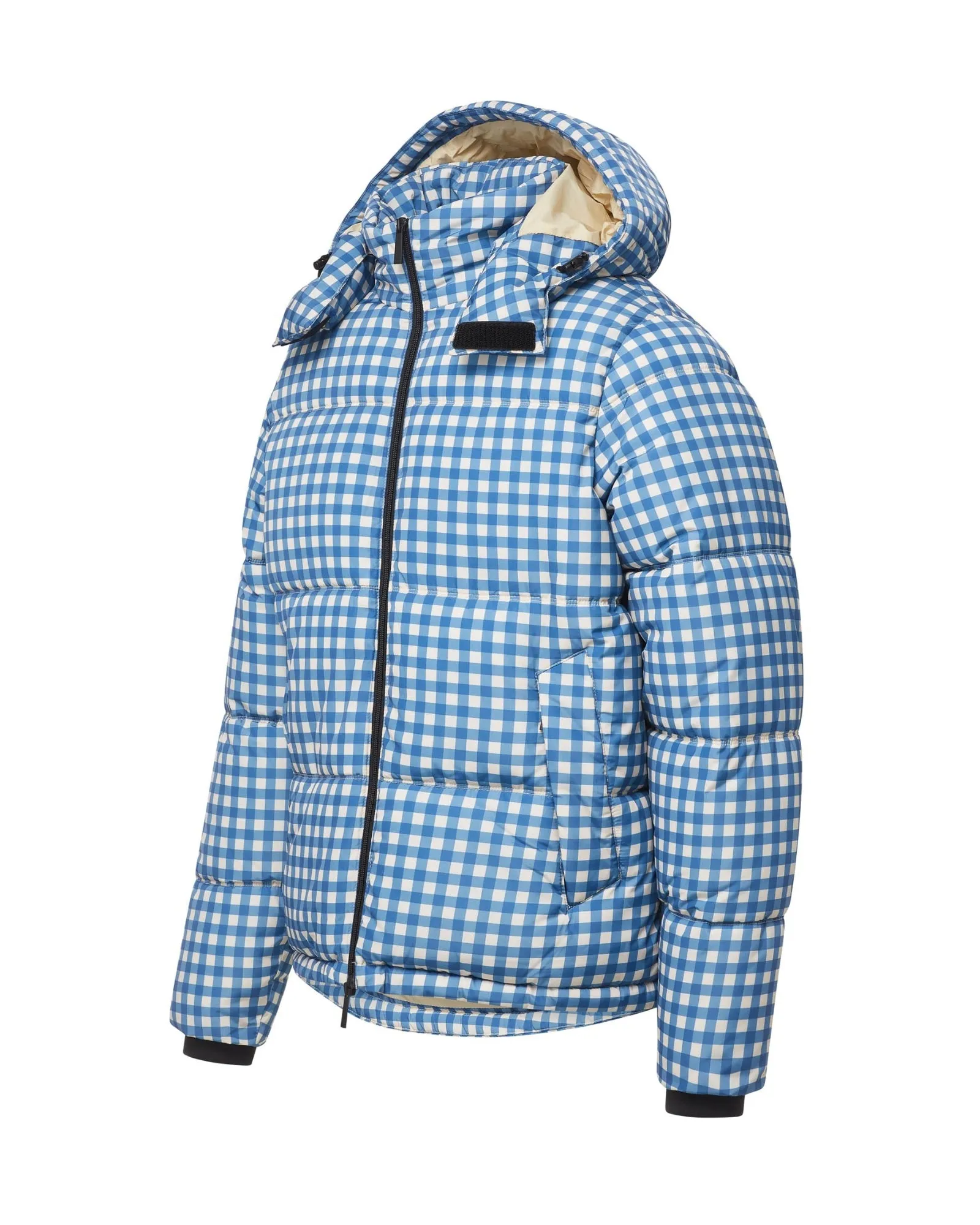 Hooded Puffer - Blue Check sold by The Very Warm product image thumbnail 4