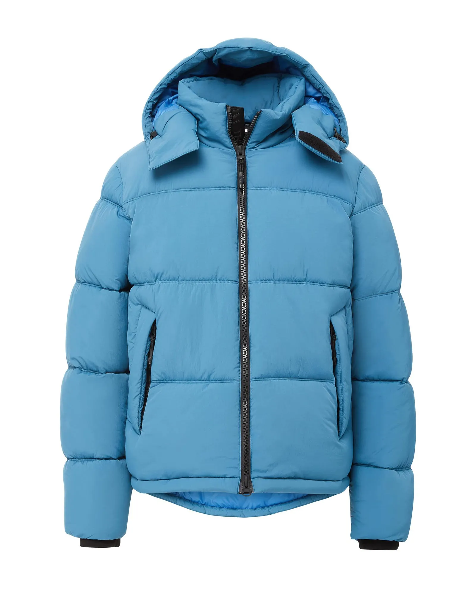 Hooded Puffer - Blue Steel sold by The Very Warm