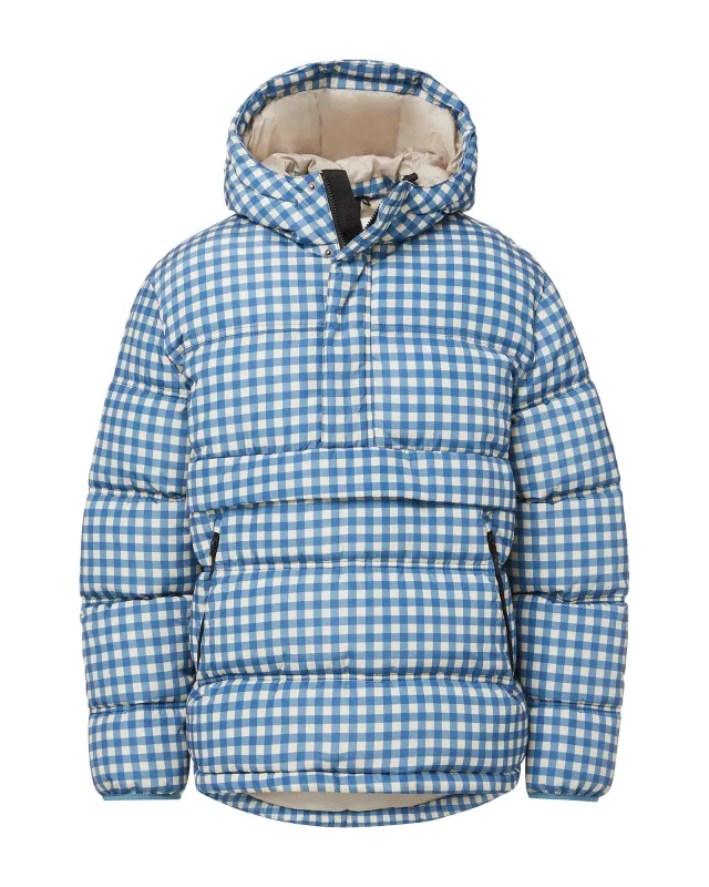 Anorak Puffer - Blue Check sold by The Very Warm