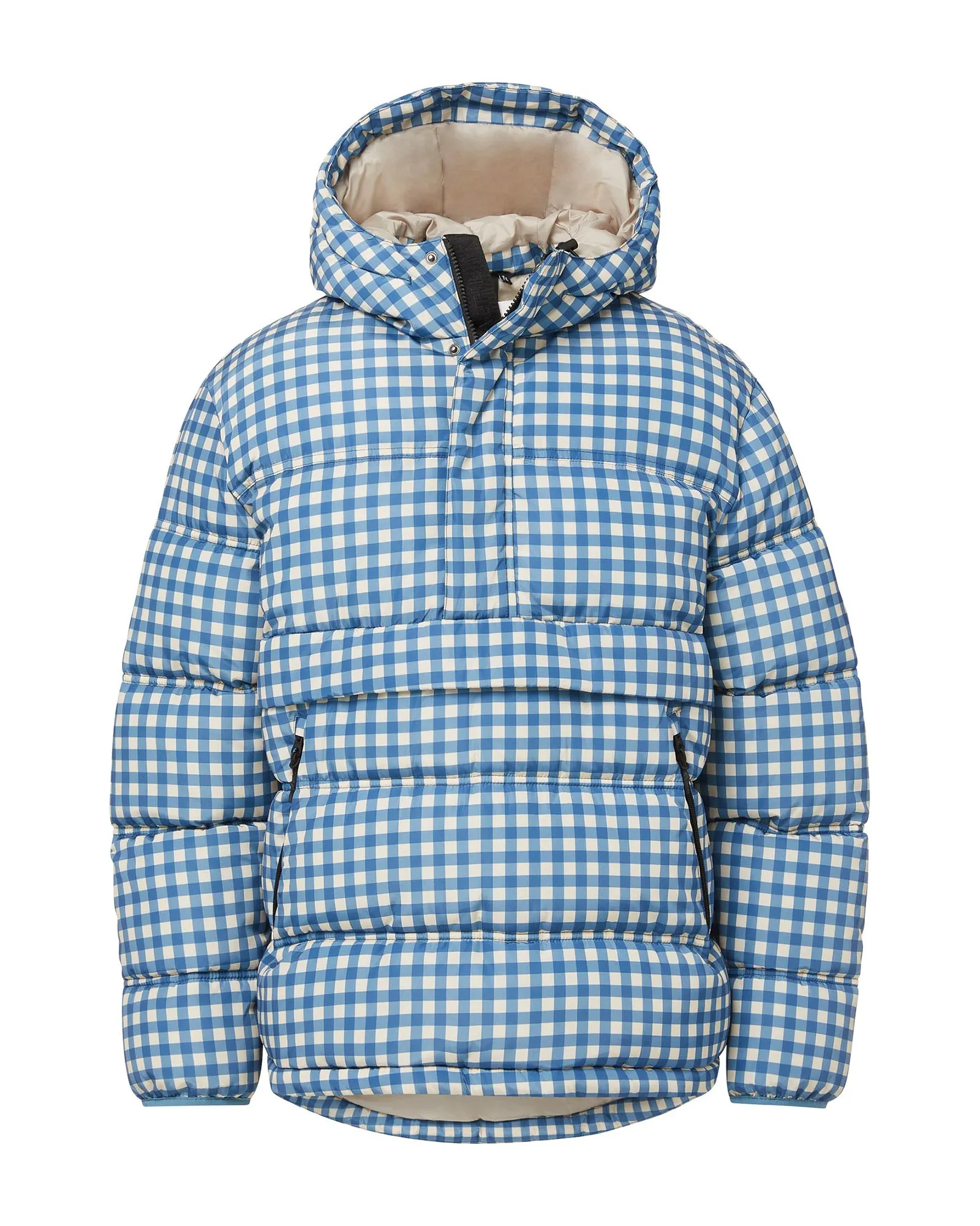 Anorak Puffer - Blue Check sold by The Very Warm