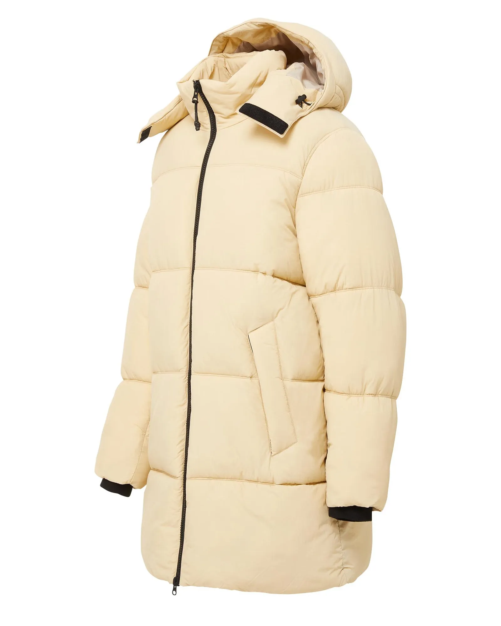 Long Hooded Puffer - Cream sold by The Very Warm product image thumbnail 4