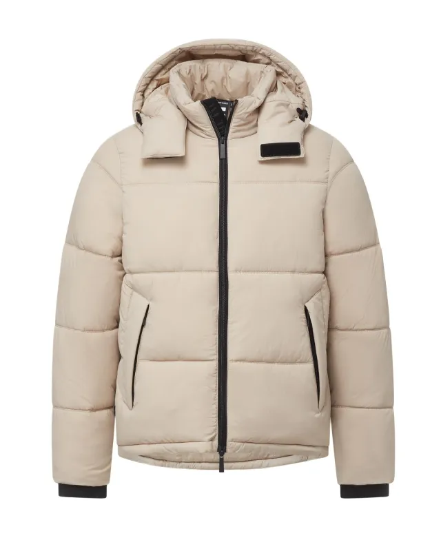 Hooded Puffer - Latte sold by The Very Warm