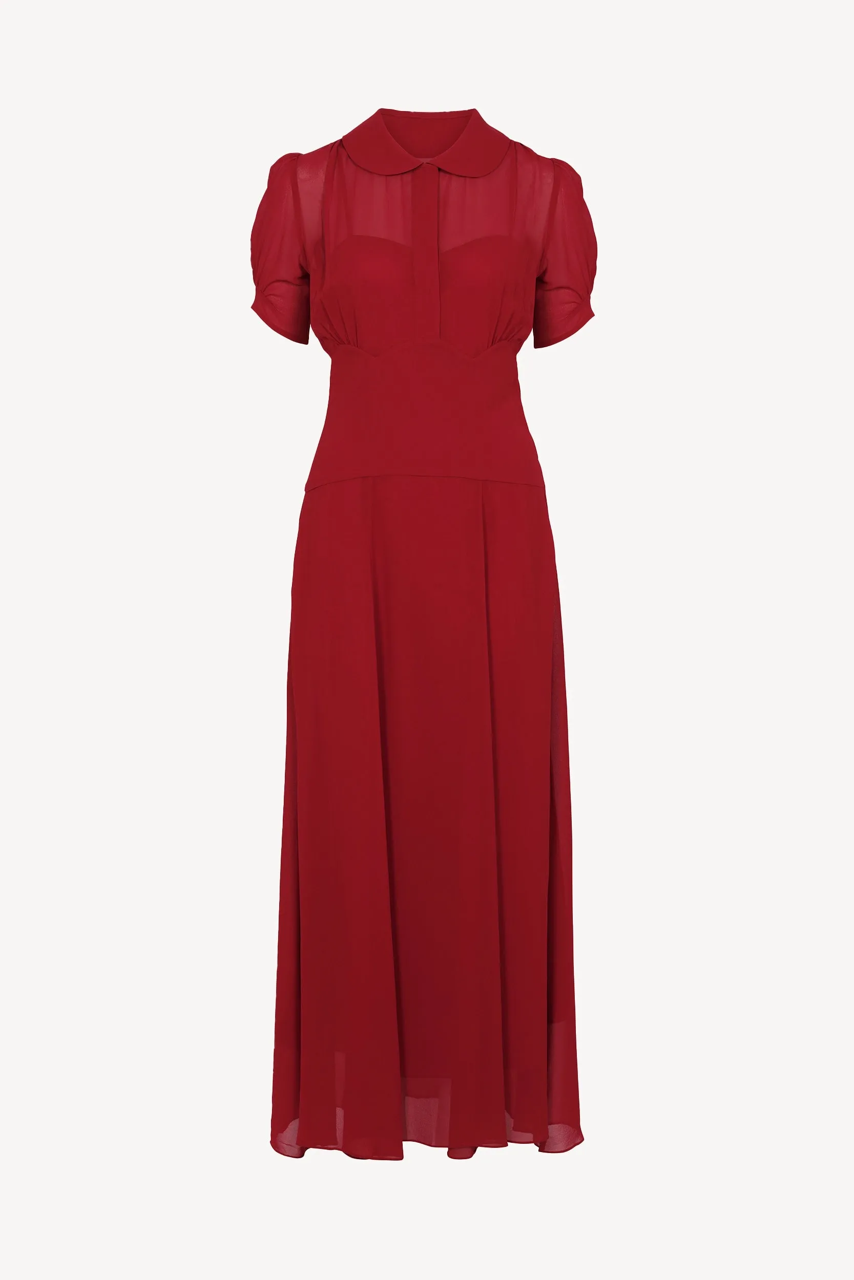 Satine Dress in True Red sold by Aubree product image thumbnail 2