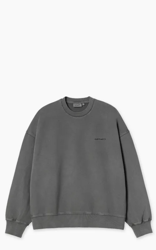 Carhartt WIP Benton Sweatshirt Garment Dyed Graphite made by Carhartt WIP