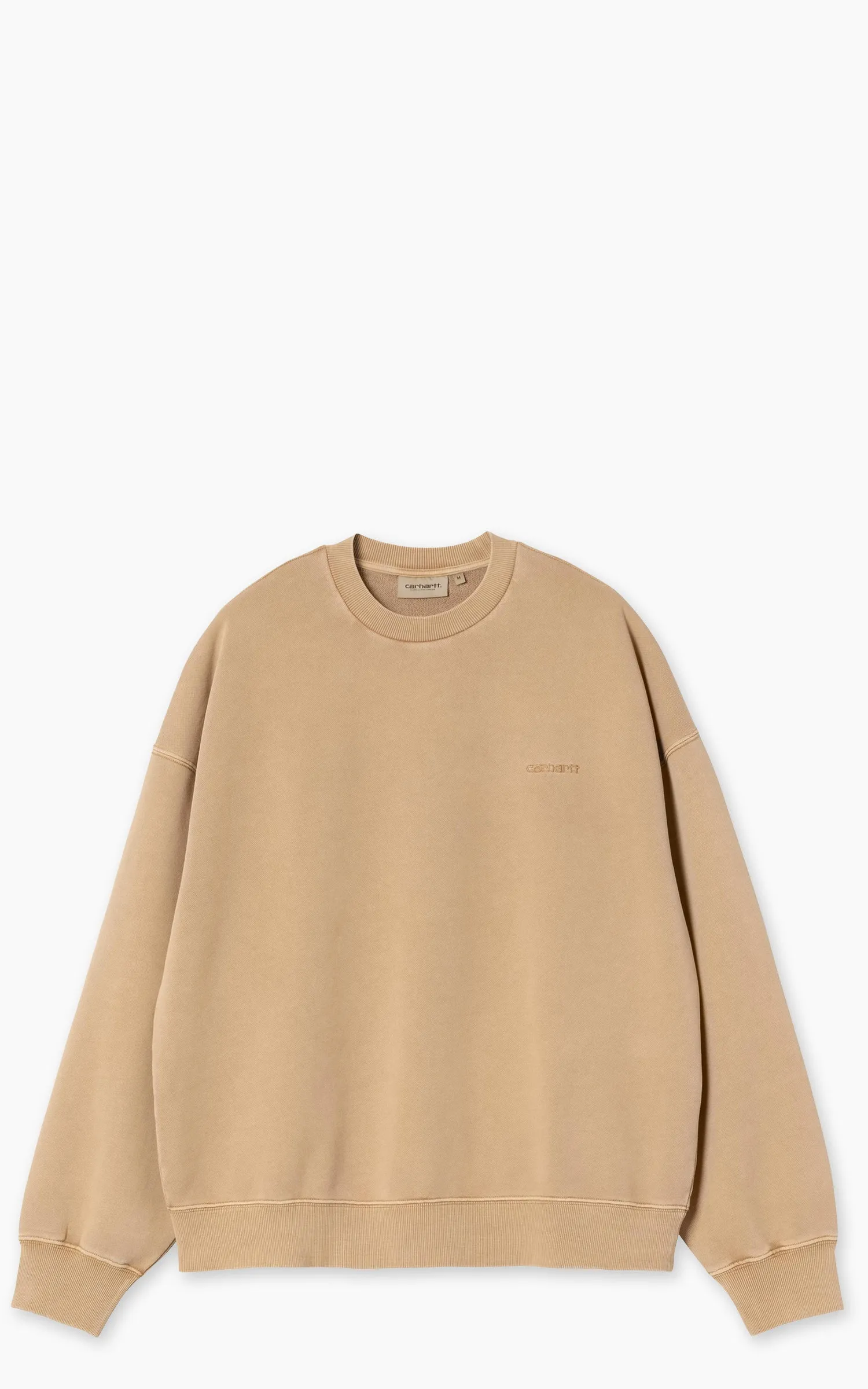 Carhartt WIP Benton Sweatshirt Garment Dyed Peanut sold by Cultizm