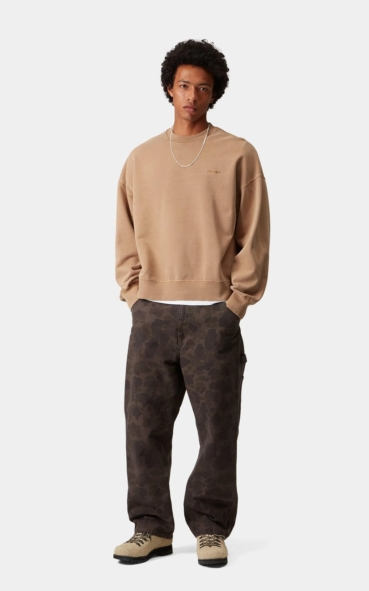 Carhartt WIP Benton Sweatshirt Garment Dyed Peanut sold by Cultizm product image thumbnail 2